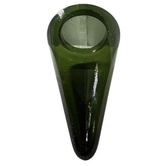 Lg Christmas Tree Art Glass Table Decoration Controlled Bubbles Hand Blown 11.5" - Picture 9 of 11